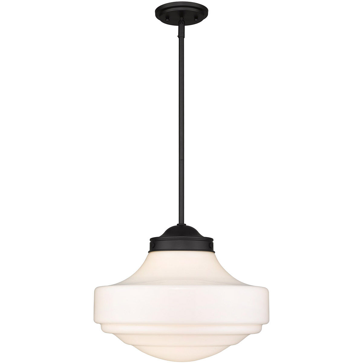 Milk glass schoolhouse pendant light on sale